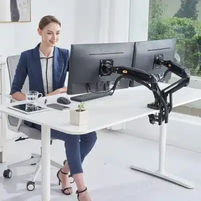 Dual-Monitor-Desk-Mount-Stand-Full-Motion in Kenya