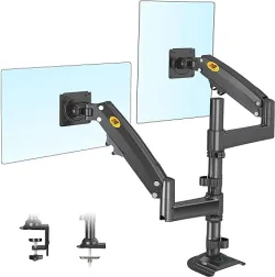 NB North Bayou Dual-Monitor-Desk-Mount-Stand
