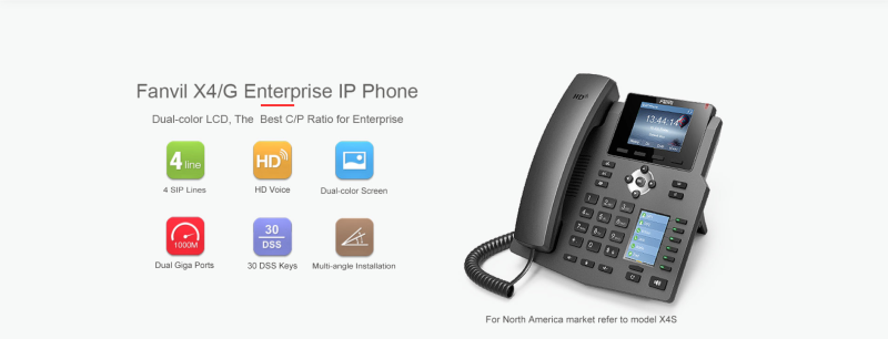 Fanvil X4G 4 Line Enterprise Gigabit IP Phone in kenya banner