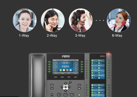 Support 6-Way Audio Conference